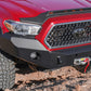 AVS 2016-2019 Toyota Tacoma Aeroskin Low Profile Hood Shield w/ Lights - Black