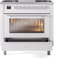 ILVE Professional Plus II 36-Inch Freestanding Dual Fuel Range with 6 Sealed Burner in White (UP36FWMPWH)