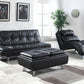 Dilleston Tufted Back Upholstered Sofa Bed Black