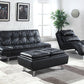 Dilleston Tufted Back Upholstered Sofa Bed Black
