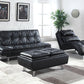 Dilleston Tufted Back Upholstered Sofa Bed Black