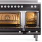ILVE Professional Plus II 48-Inch Induction Range in Glossy Black (UPI486WMPBK)