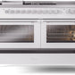 ILVE Professional Plus II 60-Inch Dual Fuel Range with 7 Burners, Griddle, & French Top with Triple Glass Door Oven in White (UP60FSWMPWH)