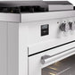ILVE Professional Plus II 60-Inch Dual Fuel Range with 7 Burners, Griddle, & French Top with Triple Glass Door Oven in White (UP60FSWMPWH)
