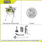 15 Amp 10 in. Table Saw with Folding Stand