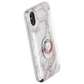 LuMee Rose Metallic White Marble Ring - Phone Grip