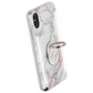 LuMee Rose Metallic White Marble Ring - Phone Grip