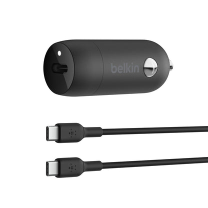 Belkin 30W USB-C Power Delivery PPS Car Charger  + C-C Cable