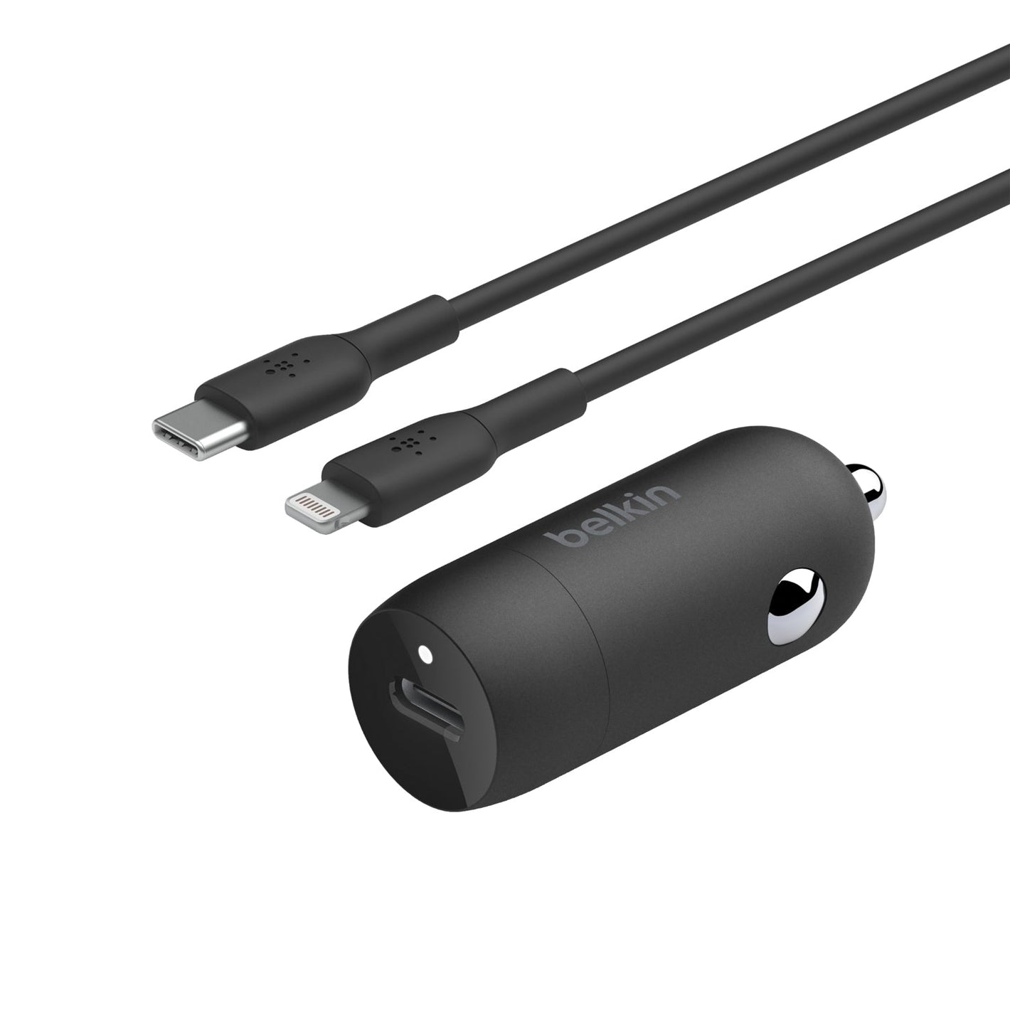 Belkin 30W USB-C Power Delivery PPS Car Charger + C-LTG Cable