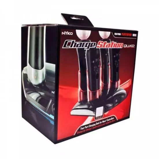 Nyko Charge Station Quad + 2 Playstation Move Motion Controllers Bundle (PlayStation 3)