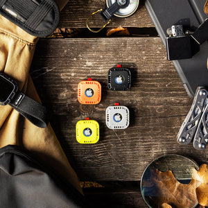 Pelican Protector Sticker Mount Case for AirTag Devices (4 Pack) - Black/Orange/Hi Vis Yellow/Grey
