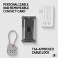 Pelican AirTag Tracker Luggage Lock Brushed Aluminum