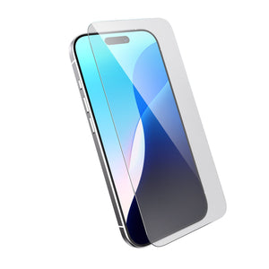 Three-quarter angled view device with screen protector hovering above screen#color_clear
