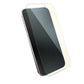 Three-quarter angled view device with screen protector hovering above screen.#color_low-blue-light