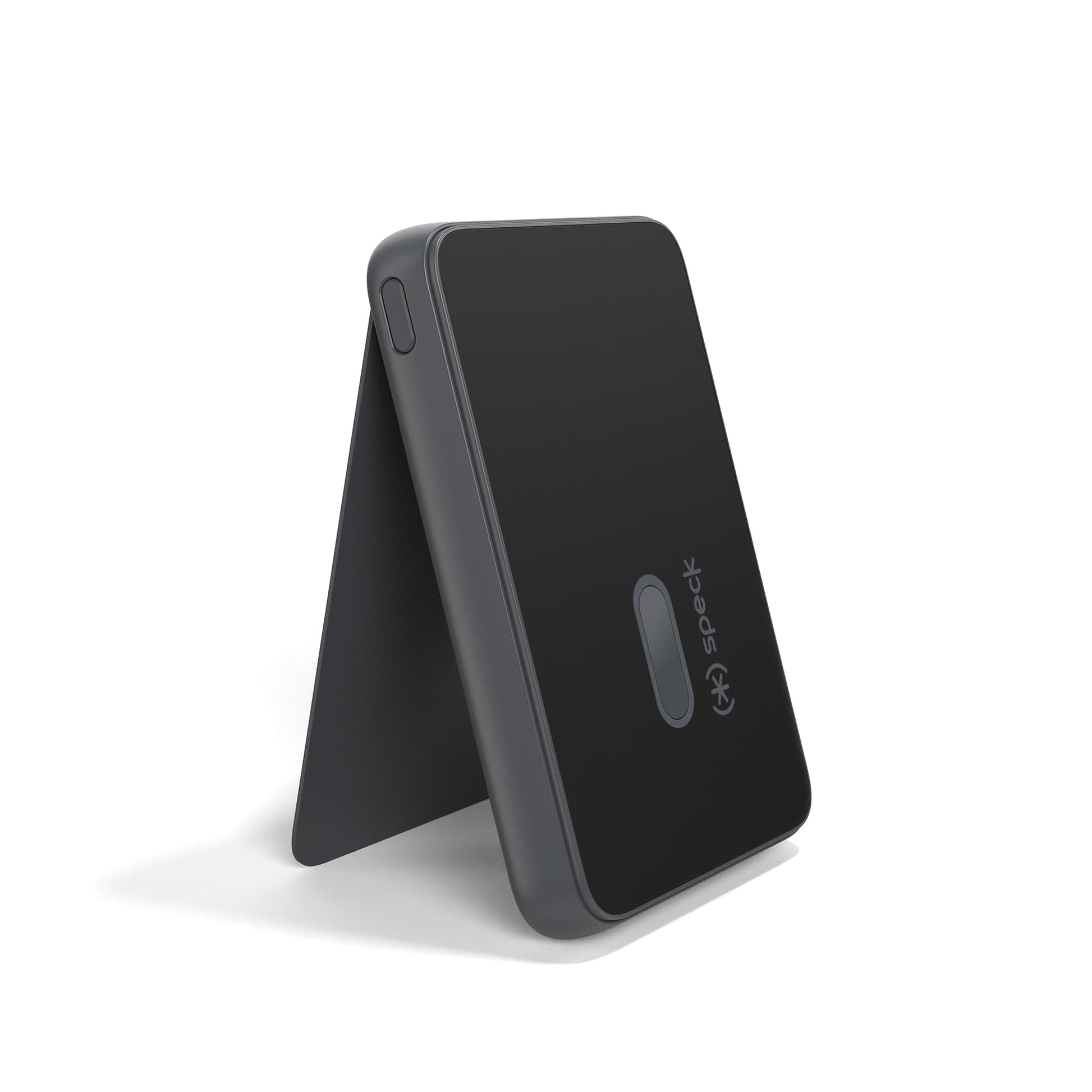 Three-quarter angled view of StandyBank with kickstand out#color_black