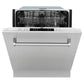 ZLINE 24 in. Top Control Dishwasher with Stainless Steel Panel and Traditional Style Handle, 52dBa (DW-304-H-24)