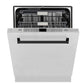 ZLINE Autograph Edition 30 in. Kitchen Package with Stainless Steel Dual Fuel Range, Range Hood, Dishwasher and Refrigerator with Matte Black Accents (4KAPR-RARHDWM30-MB)
