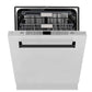 ZLINE Autograph Edition 30 in. Kitchen Package with Stainless Steel Dual Fuel Range, Range Hood, Dishwasher, and Refrigerator with External Water Dispenser with Matte Black Accents (4AKPR-RARHDWM30-MB)