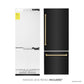 ZLINE Autograph Edition 30 in. 16.1 cu. ft. Built-In Bottom Freezer Refrigerator with Water Dispenser and Ice Maker in Black Stainless Steel with Champagne Bronze Accents (RBIVZ-BS-30-CB)