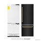 ZLINE Autograph Edition 30 in. 16.1 cu. ft. Built-In Bottom Freezer Refrigerator with Water Dispenser and Ice Maker in Black Stainless Steel with Polished Gold Accents (RBIVZ-BS-30-G)