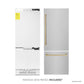 ZLINE Autograph Edition 30 in. 16.1 cu. ft. Built-In Bottom Freezer Refrigerator with Water Dispenser and Ice Maker in DuraSnow® Stainless Steel with Champagne Bronze Accents (RBIVZ-SN-30-CB)