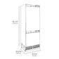 ZLINE Autograph Edition 30 in. 16.1 cu. ft. Panel Ready Built-In Bottom Freezer Refrigerator with Water Dispenser and Ice Maker with Graphite Gray Interior and Matte Black Accents (GRBIVZ-30-MB)