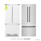 ZLINE Autograph Edition 36 in. 19.6 cu. ft. French Door Built-In Bottom Freezer Refrigerator with Water Dispenser and Ice Maker in Stainless Steel with Matte Black Accents (RBIVZ-304-36-MB)