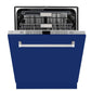 ZLINE 24 in. Monument Series 3rd Rack Top Touch Control Dishwasher with Blue Matte Panel, 45dBa (DWMT-24-BM)