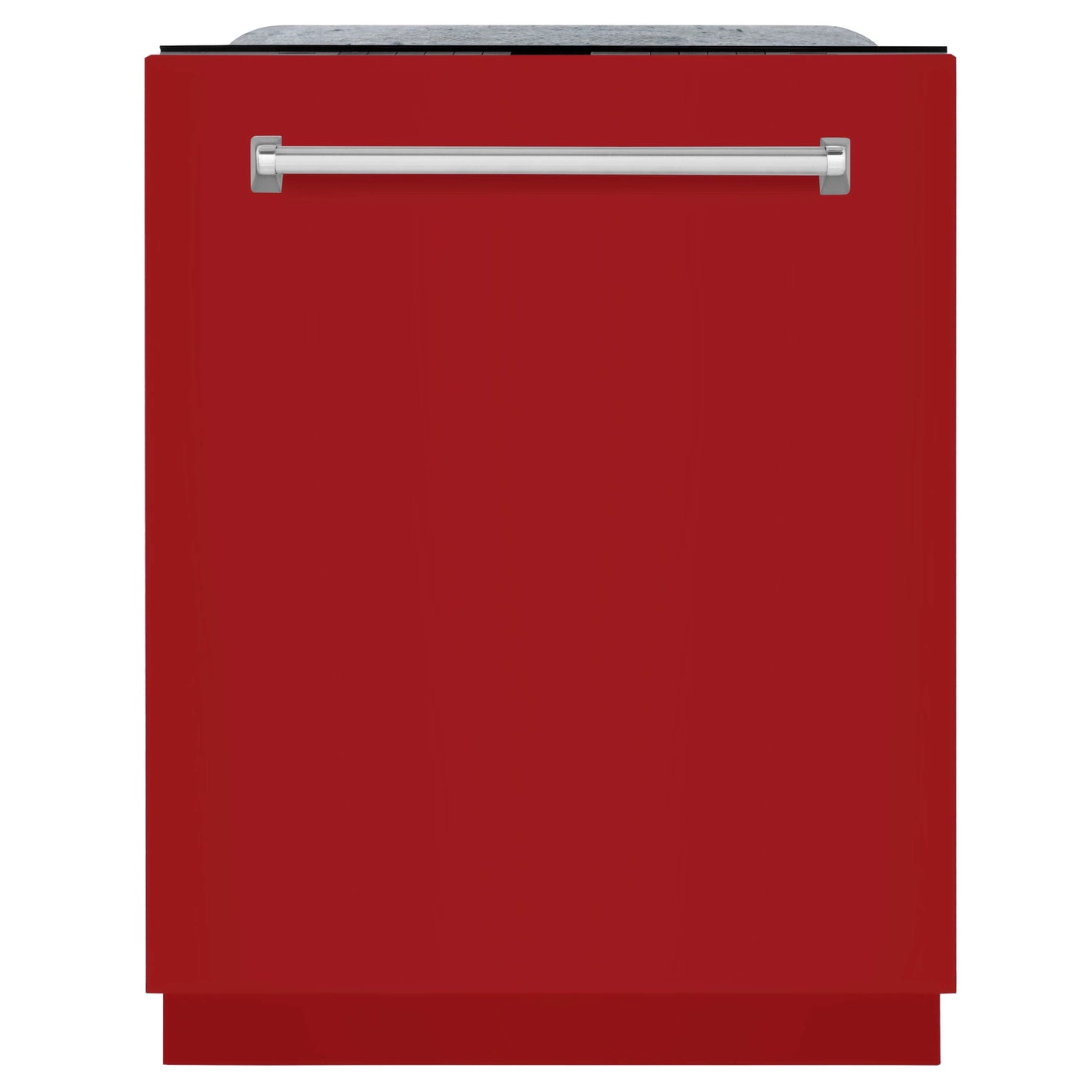ZLINE 24 in. Monument Series 3rd Rack Top Touch Control Dishwasher with Red Gloss Panel, 45dBa (DWMT-RG-24)