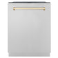 ZLINE Autograph Edition 30 in. Kitchen Package with Stainless Steel Dual Fuel Range, Range Hood, Dishwasher and Refrigerator with Polished Gold Accents (4KAPR-RARHDWM30-G)