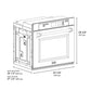 ZLINE Autograph Edition 30 in. Professional True Convection Single Wall Oven with Air Fry and Self Clean in DuraSnow® Stainless Steel with Matte Black Handle (WASSZ-30-MB)