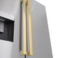 ZLINE Autograph Edition 36 in. 28.9 cu. ft. Standard-Depth French Door External Water Dispenser Refrigerator with Dual Ice Maker in Fingerprint-Resistant Stainless Steel and Champagne Bronze Modern Handles (RSMZ-W-36-FCB)
