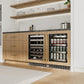 ZLINE Autograph Edition 24 in. Touchstone Dual Zone 44 Bottle Wine Cooler With Panel Ready Glass Door And Champagne Bronze Handle (RWDPOZ-24-CB)