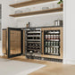 ZLINE Autograph Edition 24 in. Touchstone 151 Can Beverage Fridge With Panel Ready Glass Door And Matte Black Handle (RBSPOZ-24-MB)