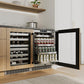 ZLINE Autograph Edition 24 in. Touchstone 151 Can Beverage Fridge With Panel Ready Glass Door And Matte Black Handle (RBSPOZ-24-MB)