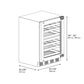 ZLINE Autograph Edition 24 in. Touchstone Dual Zone 44 Bottle Wine Cooler With Panel Ready Glass Door And Champagne Bronze Handle (RWDPOZ-24-CB)