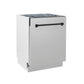 ZLINE Autograph Edition 24 in. 3rd Rack Top Control Tall Tub Dishwasher in Stainless Steel with Matte Black Handle, 51dBa (DWVZ-304-24-MB)