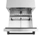 ZLINE Autograph Edition 24 in. Touchstone 168 Can Outdoor-Rated Dual Refrigerator Drawer with Stainless Steel Doors and Matte Black Handles (RDSOZ-ST-24-MB)