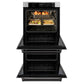 ZLINE Autograph Edition 30 in. Professional True Convection Double Wall Oven with Air Fry and Self Clean in Stainless Steel with Matte Black Handles (WADZ-30-MB)