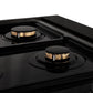 ZLINE 48 in. Legacy Gas Rangetop with 7 Burners and Porcelain Cooktop in Black Stainless Steel (RTB-48)