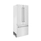 ZLINE 36 in. 19.6 cu. ft. French Door Built-In Bottom Freezer Refrigerator with Water Dispenser and Ice Maker in DuraSnow® Stainless Steel (RBIV-SN-36)