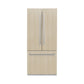 ZLINE 36 in. 19.6 cu. ft. Panel Ready French Door Built-In Bottom Freezer Refrigerator with Water Dispenser and Ice Maker with Graphite Gray Interior (GRBIV-36)