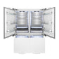 ZLINE 60 in. 32.2 cu. ft. Panel Ready French Door Built-In Bottom Freezer Refrigerator with Water Dispensers and Ice Makers (RBIV-60)