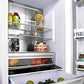 ZLINE Autograph Edition 36 in. 19.6 cu. ft. French Door Built-In Bottom Freezer Refrigerator with Water Dispenser and Ice Maker in White Matte with Matte Black Accents (RBIVZ-WM-36-MB)