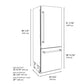 ZLINE Autograph Edition 30 in. 16.1 cu. ft. Built-In Bottom Freezer Refrigerator with Water Dispenser and Ice Maker in White Matte with Polished Gold Accents (RBIVZ-WM-30-G)