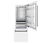 ZLINE Autograph Edition 30 in. 16.1 cu. ft. Built-In Bottom Freezer Refrigerator with Water Dispenser and Ice Maker in White Matte with Matte Black Accents (RBIVZ-WM-30-MB)