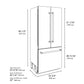 ZLINE Autograph Edition 36 in. 19.6 cu. ft. French Door Built-In Bottom Freezer Refrigerator with Water Dispenser and Ice Maker in White Matte with Matte Black Accents (RBIVZ-WM-36-MB)