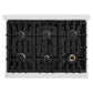 ZLINE 36 in. 5.2 cu. ft. Classic Dual Fuel Range with 6 Burner Gas Cooktop and Electric Convection Oven in DuraSnow® Stainless Steel (CDRS-36)