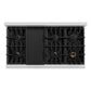 ZLINE 48 in. 6.7 cu. ft. Classic Double Oven Dual Fuel Range with 8 Burner Gas Cooktop in DuraSnow® Stainless Steel with White Matte Doors (CDRS-WM-48)
