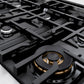 ZLINE 36 in. 5.2 cu. ft. Classic Dual Fuel Range with 6 Burner Gas Cooktop and Electric Convection Oven in DuraSnow® Stainless Steel with White Matte Door (CDRS-WM-36)